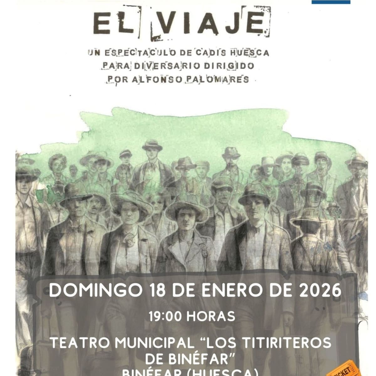 Teatro inclusivo en Binéfar con la representación de ‘El viaje’, de Cadis Huesca