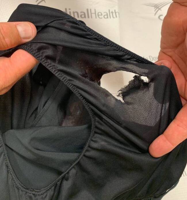 Así quedó la ropa interior de Zach McWhorter