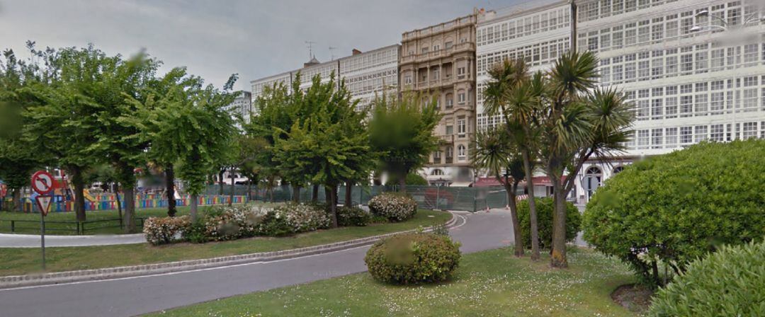 Obras en A Marina, foto de archivo