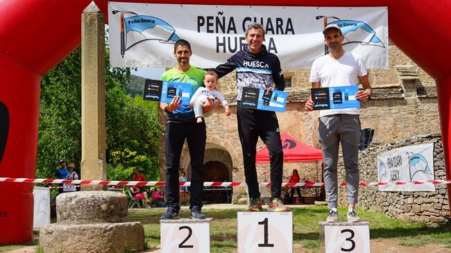 Podium masculino de la Integral de Guara