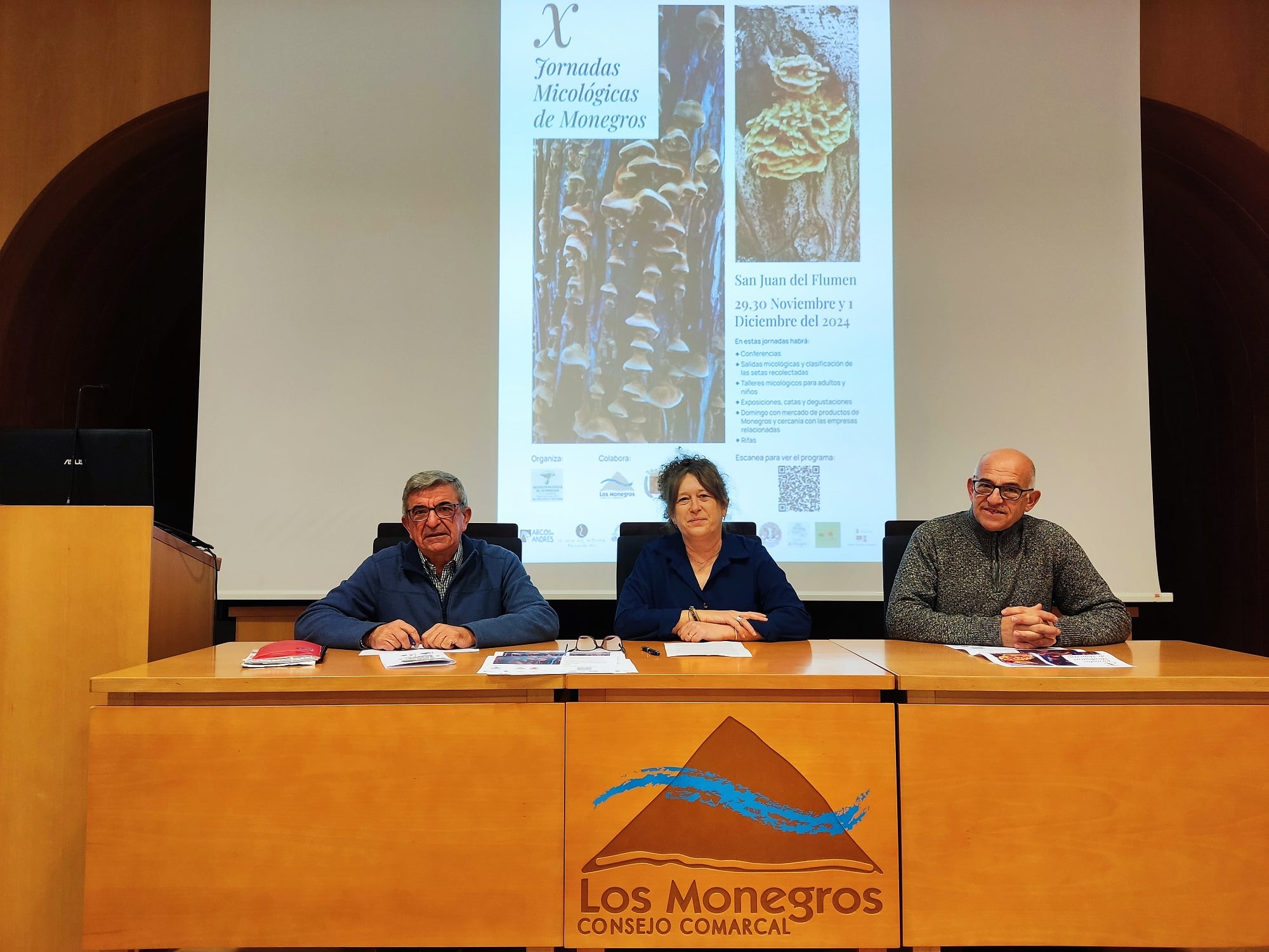 Momento de la presentación de las Jornadas micológicas en Los Monegros