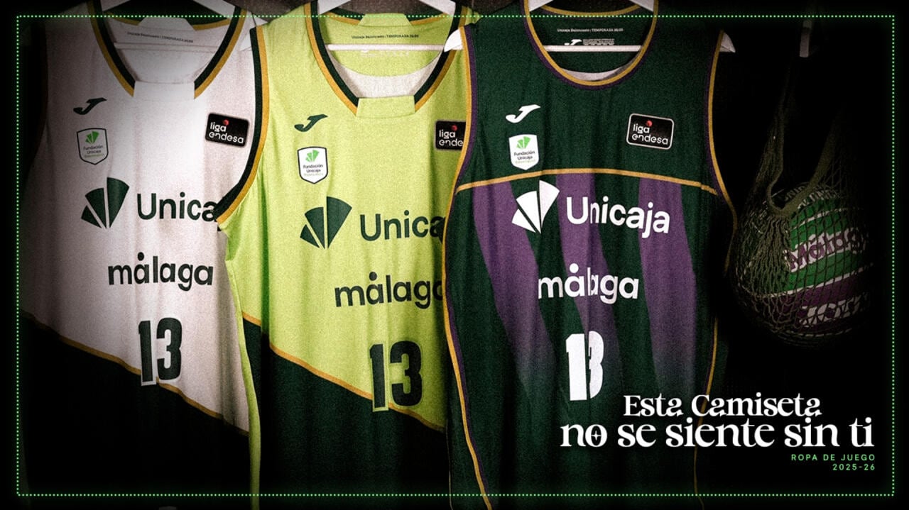 El Unicaja Málaga presenta su tercera equipación para la temporada 2025/26