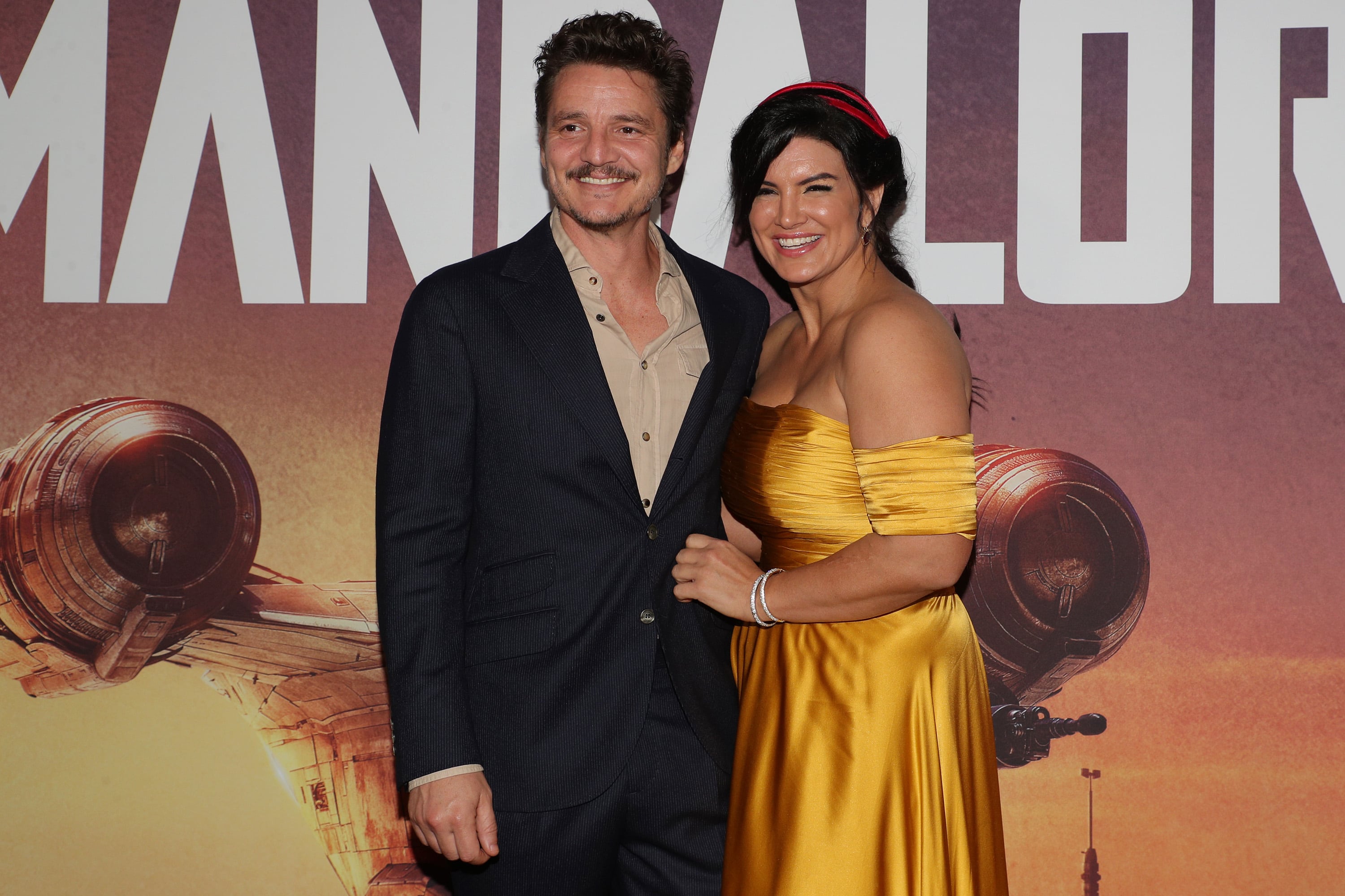 Pedro Pascal y Gina Carano en un evento de 'The Mandalorian' en 2019. Chelsea Lauren/Variety.