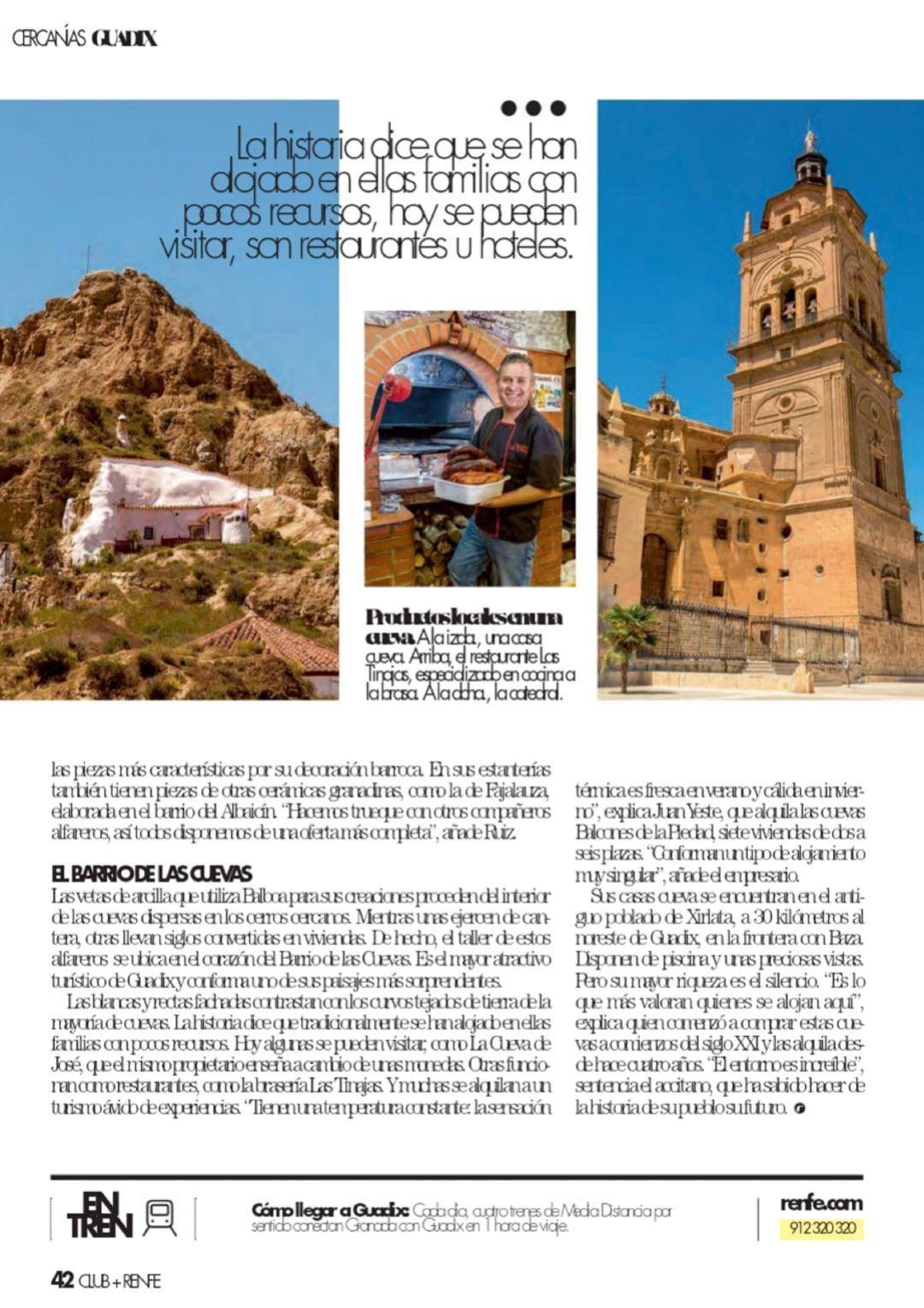 Guadix en la revista de julio de RENFE.