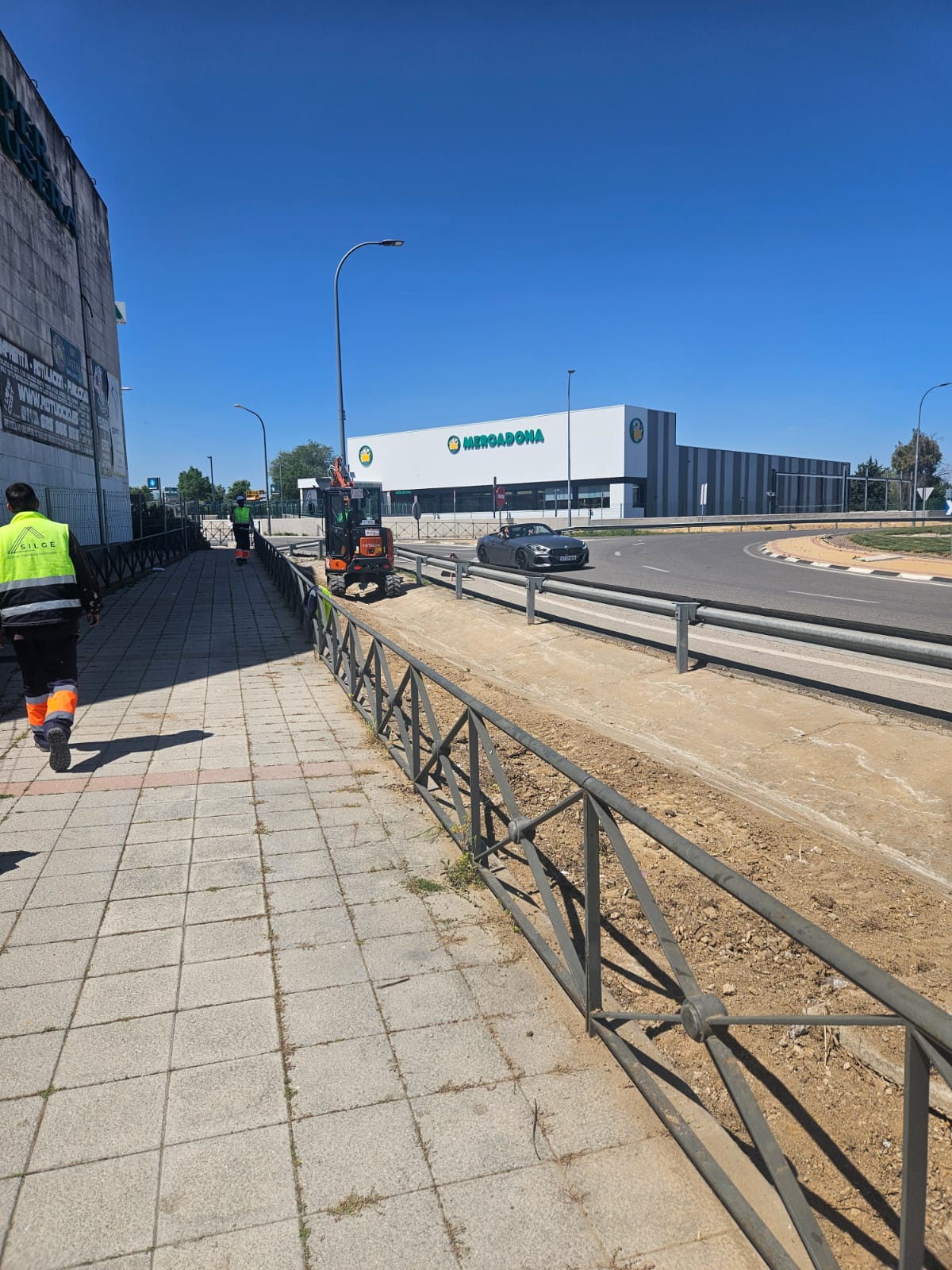 Obras en la carretera M-4017 en Cubas de la Sagra