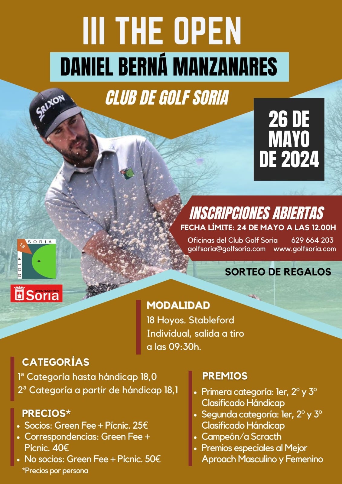 Cartel del III Open Daniel Berná Manzanares 2024.