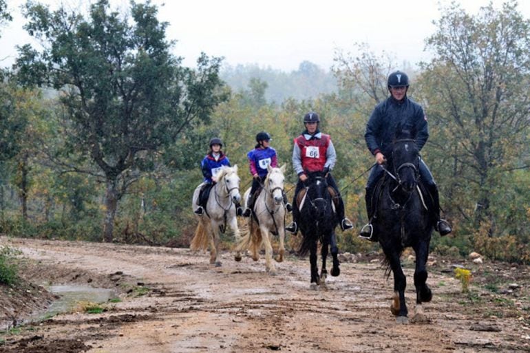 Varios caballistas participan en un concurso de equitación en el Nordeste de la provincia