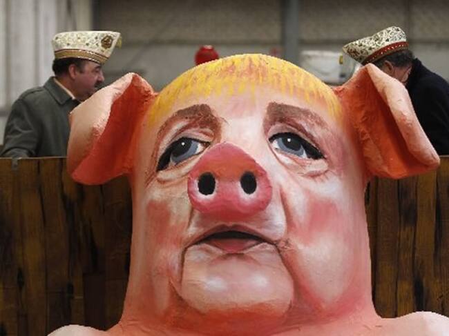 Una escultura de cartón piedra hará protagonista de las celebraciones del Carnaval de colonia a Angela Merkel.