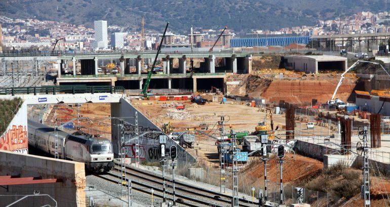 Imatge de les obres de La Sagrera, el març del 2014