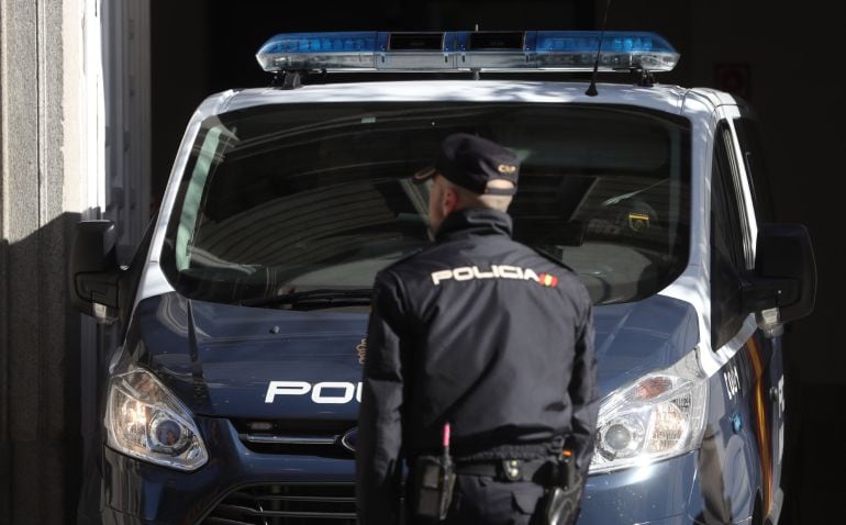 Arribada del furgó policial amb Jordfi Sànchez al Tribunal Suprem