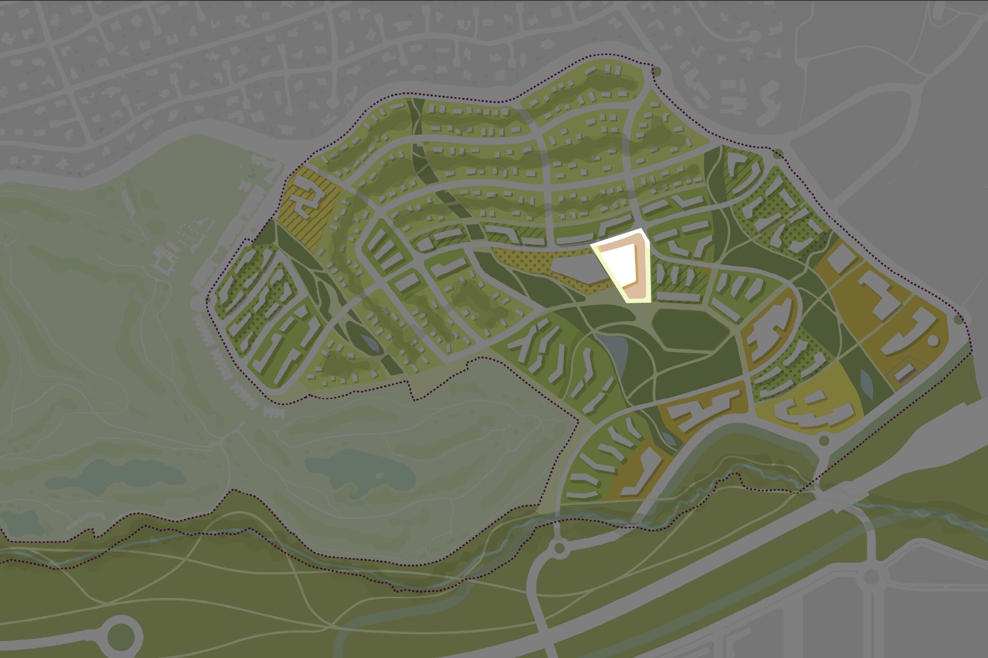 Ubicación del terreno para la construcción de un nuevo centro comercial entre La Moraleja y Valdebebas