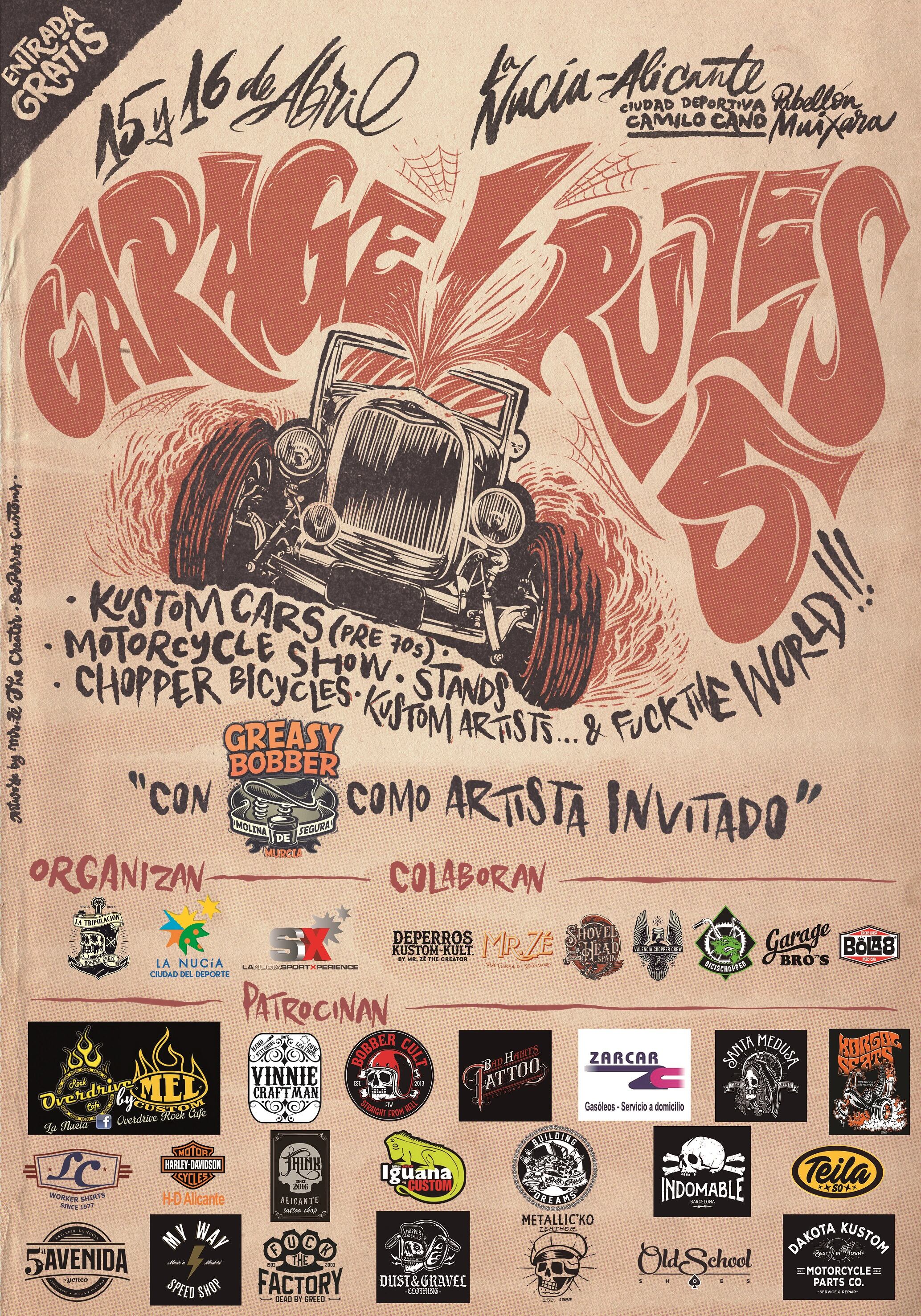 Cartel de “La Nucia Sport Xperience” y el “Garage Rules”