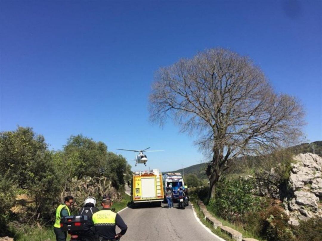 Operativo de rescate de la mujer accidentada en la Sierra