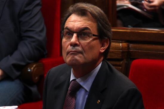 El president de la Generalitat, Artur Mas, al Parlament