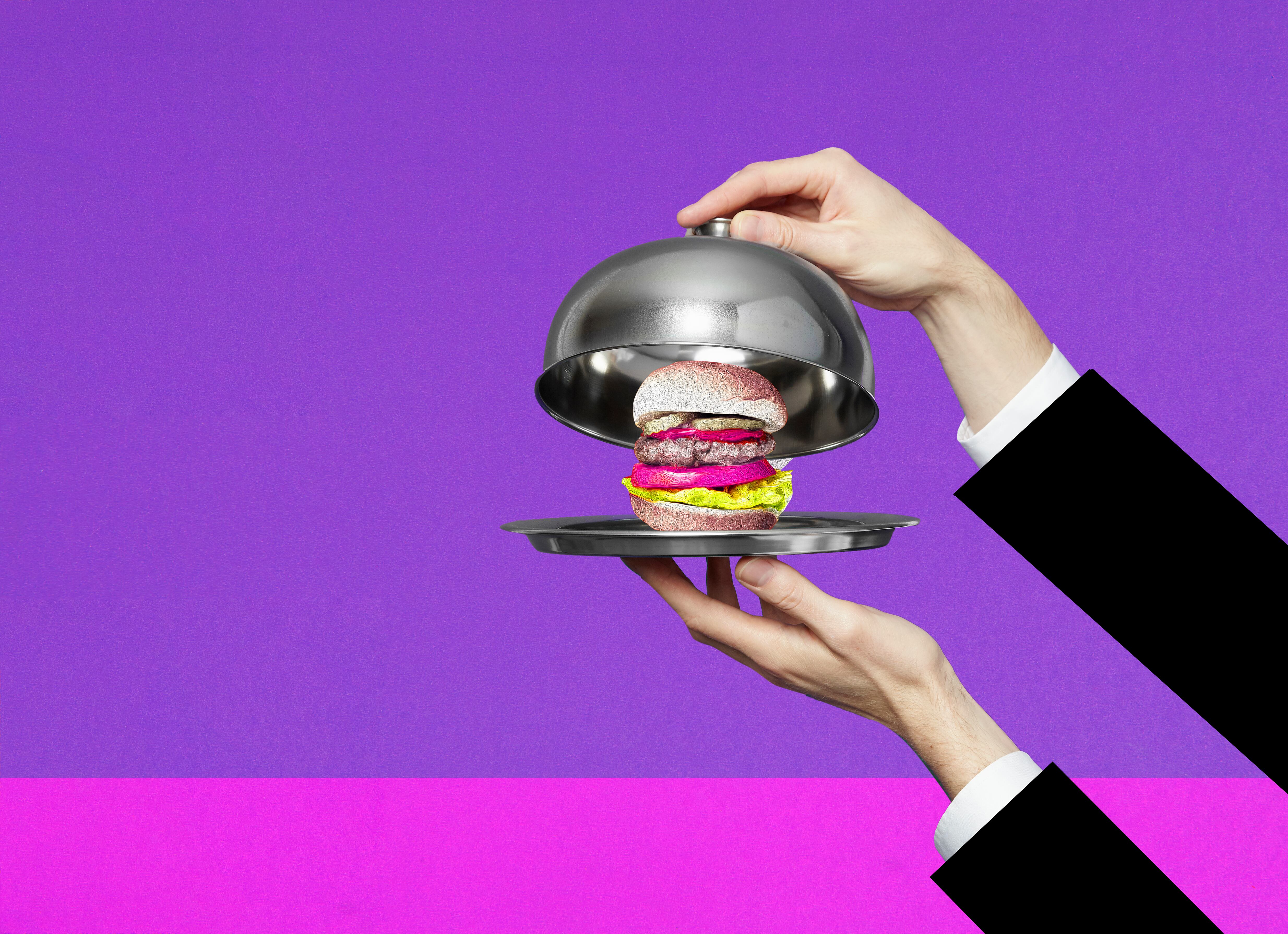 Ilustración sobre hamburguesas de lujo