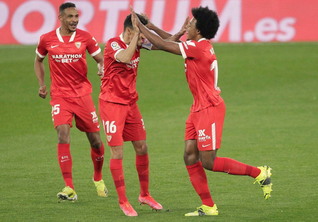 Koundé, autor del primer gol del Sevilla.