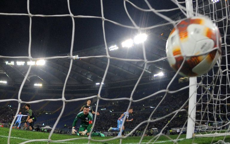 Imagen del partido entre Lazio y Salzburgo