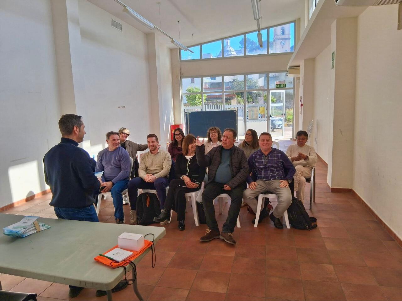 Reunión de esta mañana. Fuente: Pacte Costera-Canal