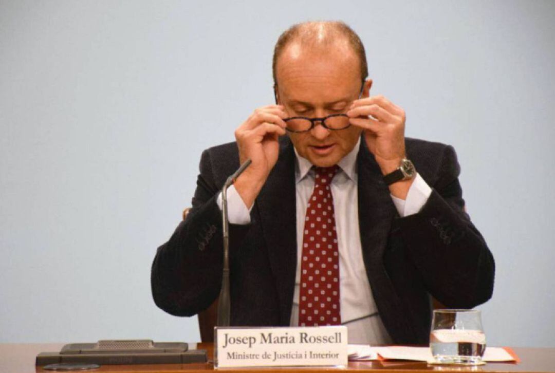 El ministre de Justícia i Interior Josep Maria Rossell.