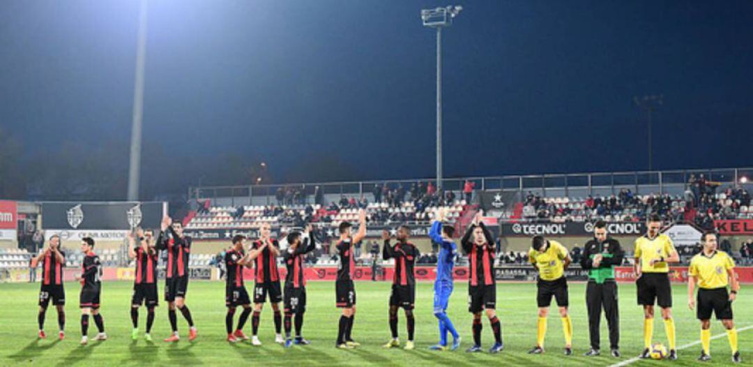 Imagende los futbolistas del Reus durante un partido de Segunda