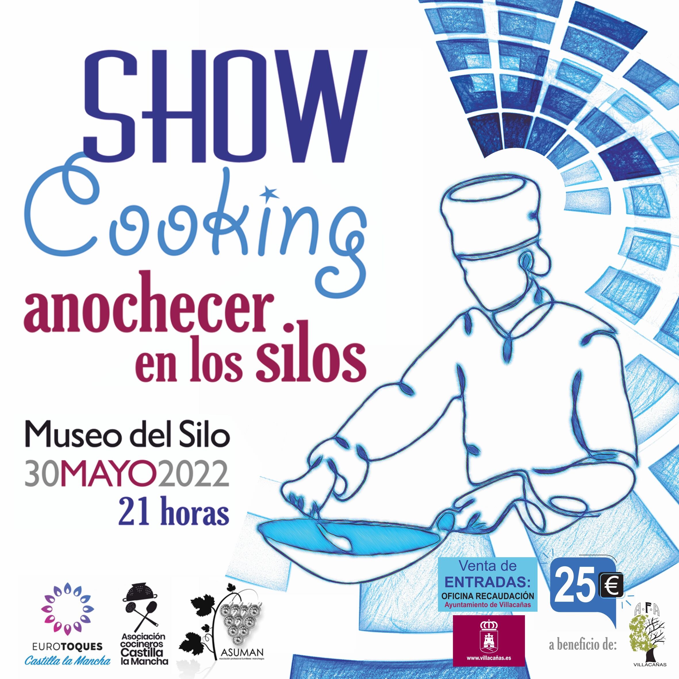 Cartel showcooking &quot;Anochecer en los Silos