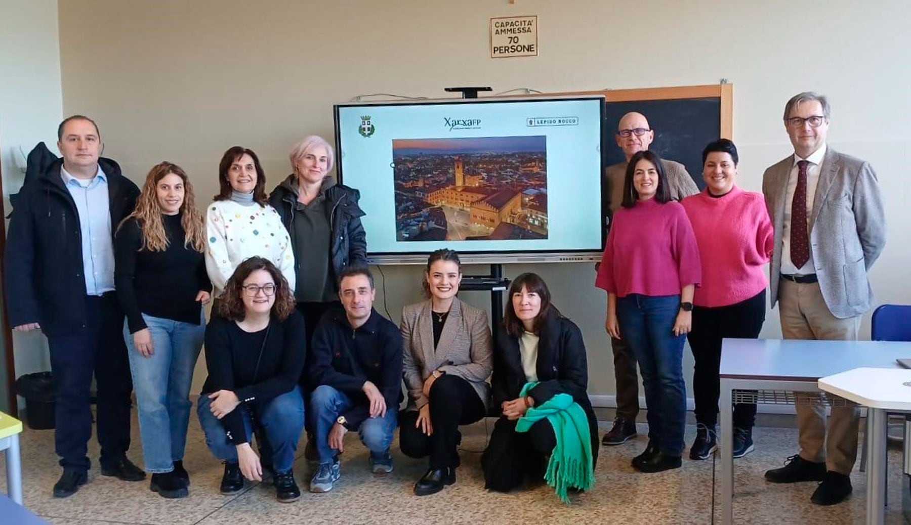 Representantes de los centros educativos alcoyanos en Treviso