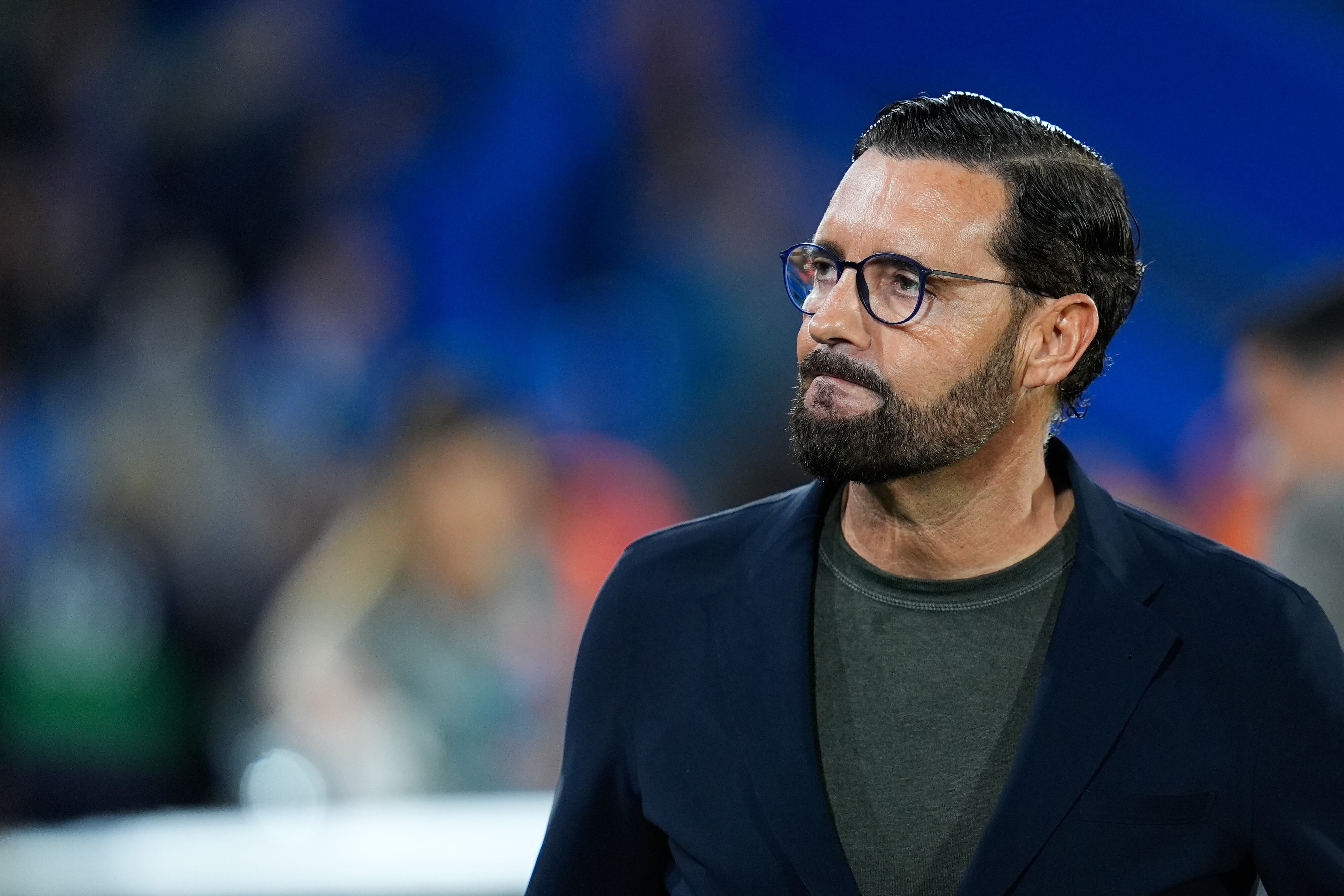 José Bordalás, durante un partido de LaLiga con el Getafe CF