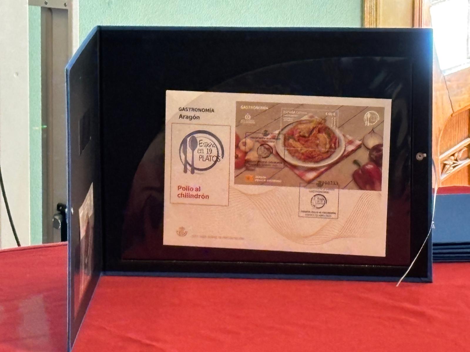 Sello de Correos dedicado al pollo al chilindrón