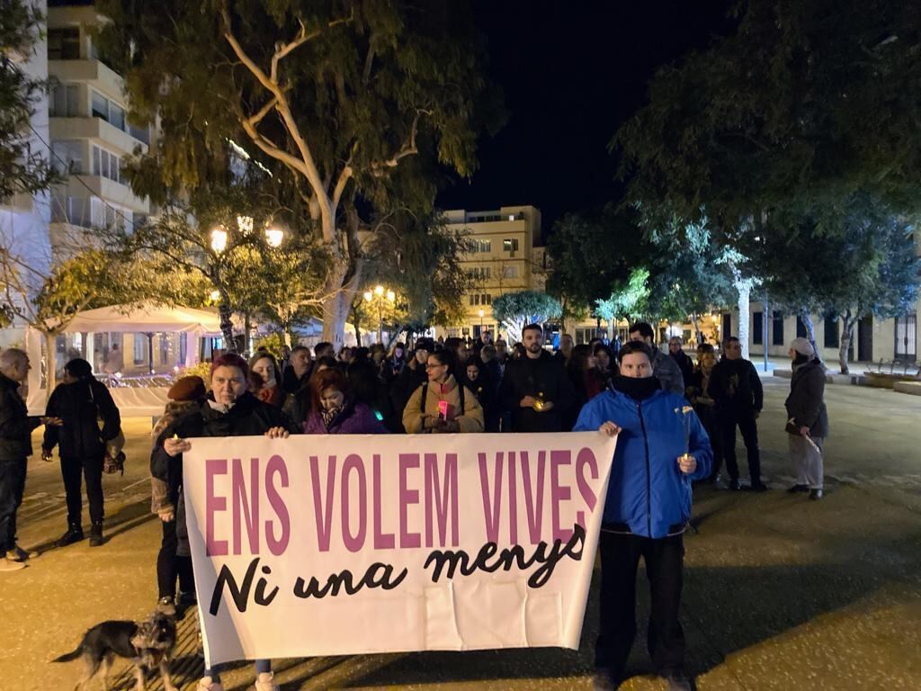 Un momento durante la movilización