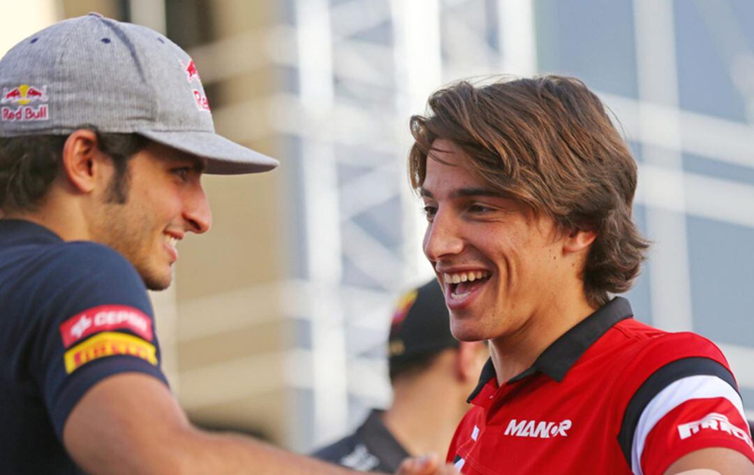 Merhi, junto al también piloto español Carlos Sainz