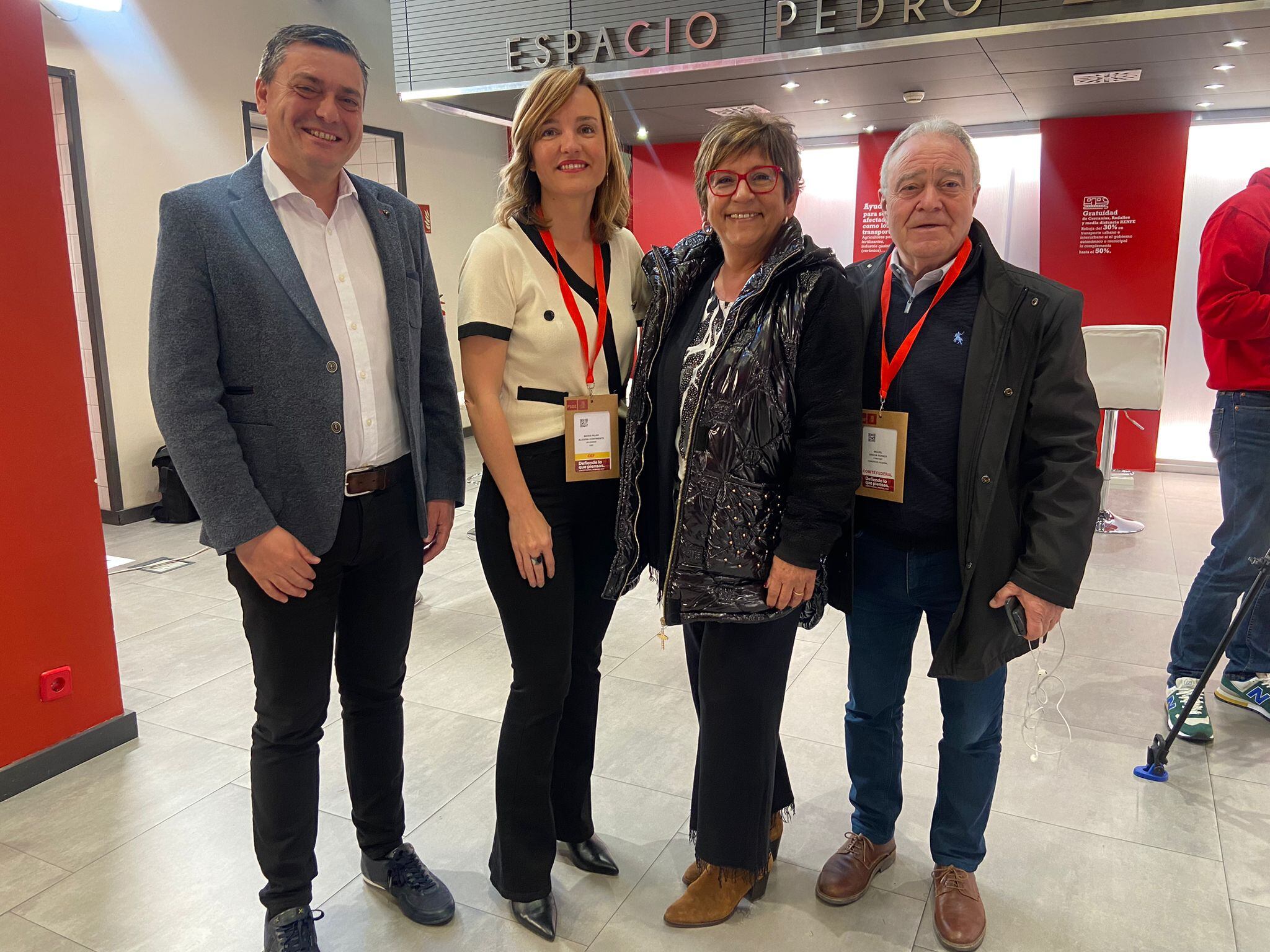 Fernando Sabés, Pilar Alegría, Elisa Sancho y Miguel Gracia