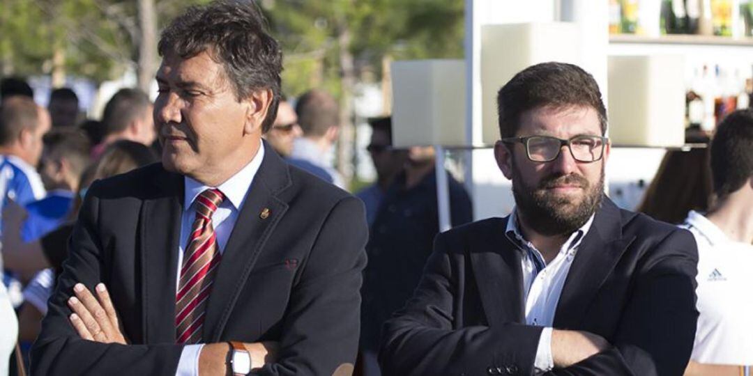 Jesús Pulido, junto al presidente, Manolo Zambrano.