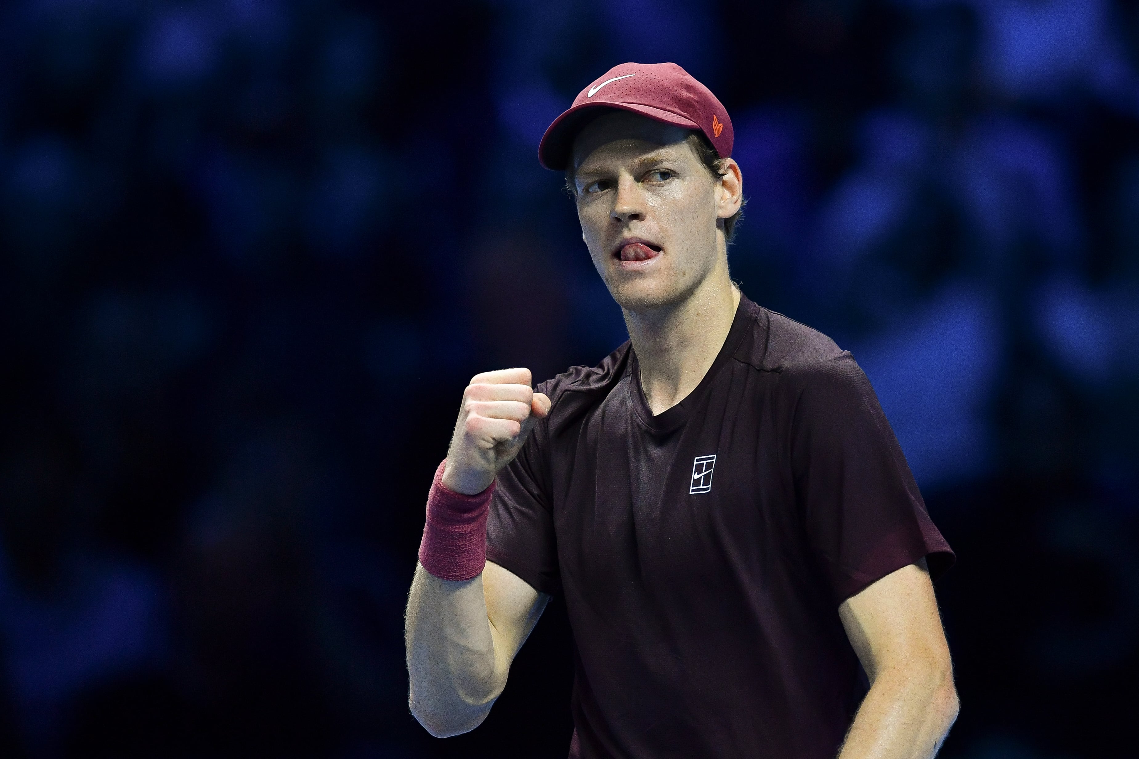 Jannik Sinner celebra su triunfo contra Shelton