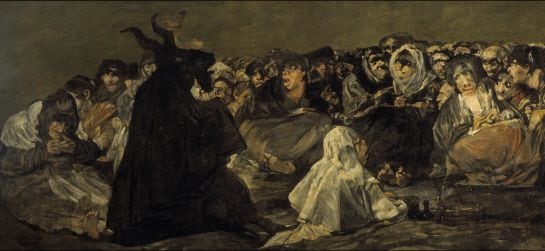 Francisco de Goya retrató las reuniones de brujas en el cuadro &#039;El aquelarre&#039; (conocido también como &#039;El Gran cabrón&#039;