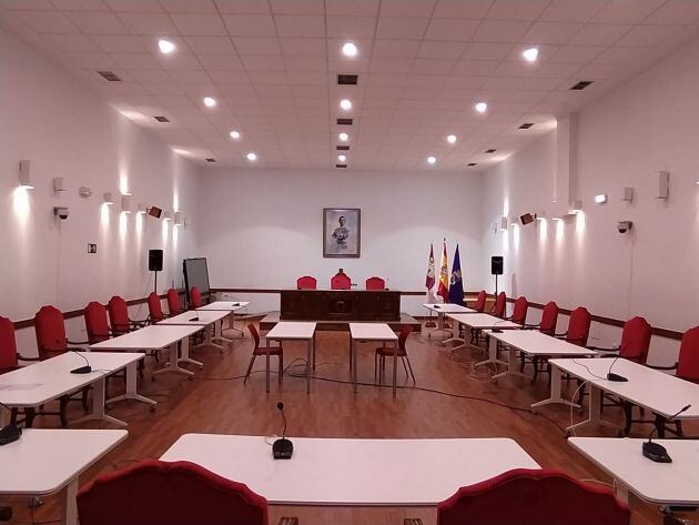 Salón del Centro Social Los Valles habilitado para plenos