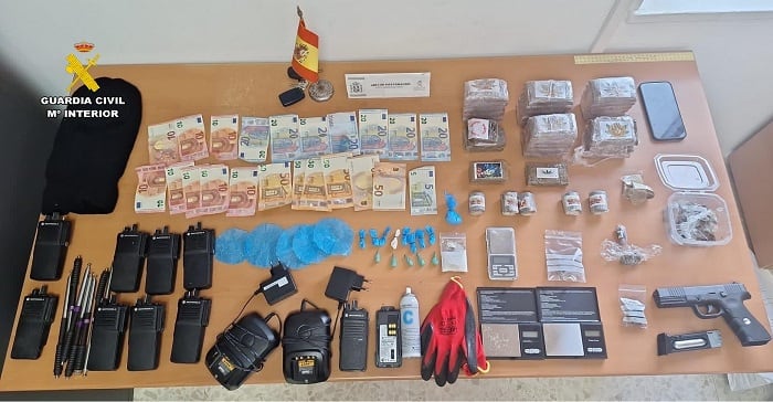 Alijo incautado por la Guardia Civil