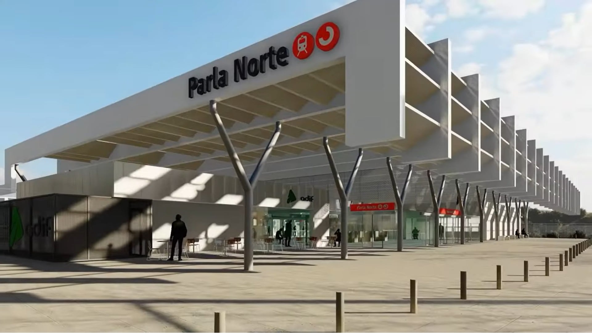 Proyección digital de la próxima estación de Parla Norte