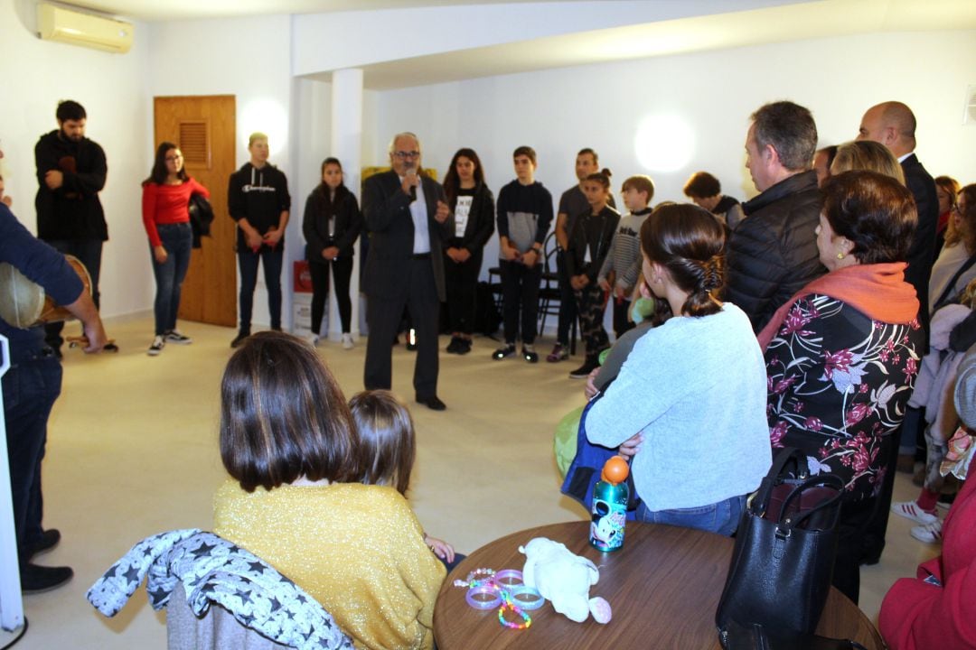 Un momento durante la presentación de las instalaciones ampliadas