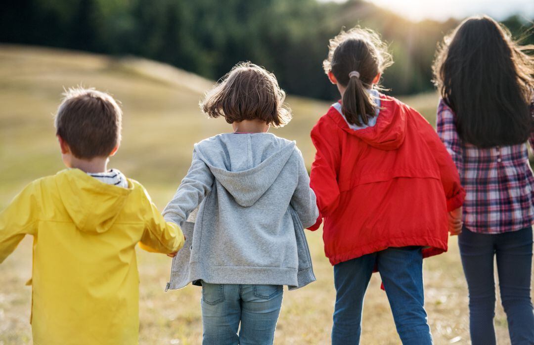 Niños de actividades en un parque