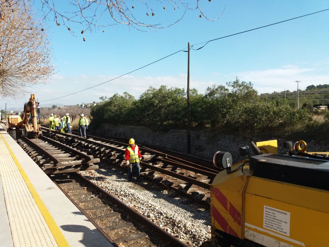 Obras del TRAM en Benissa. Imagen de archivo