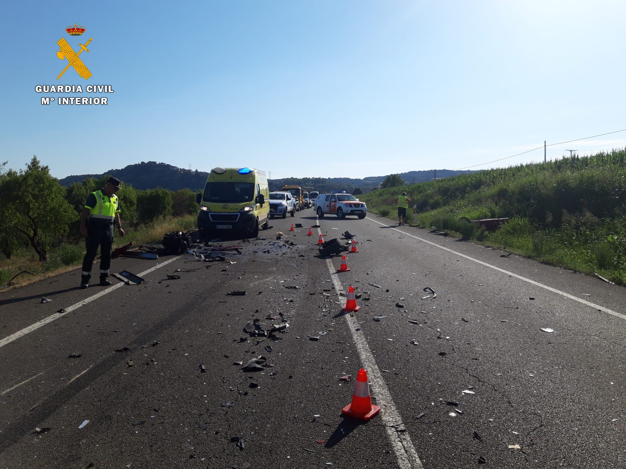 Imagen del accidente en la carretera N-123