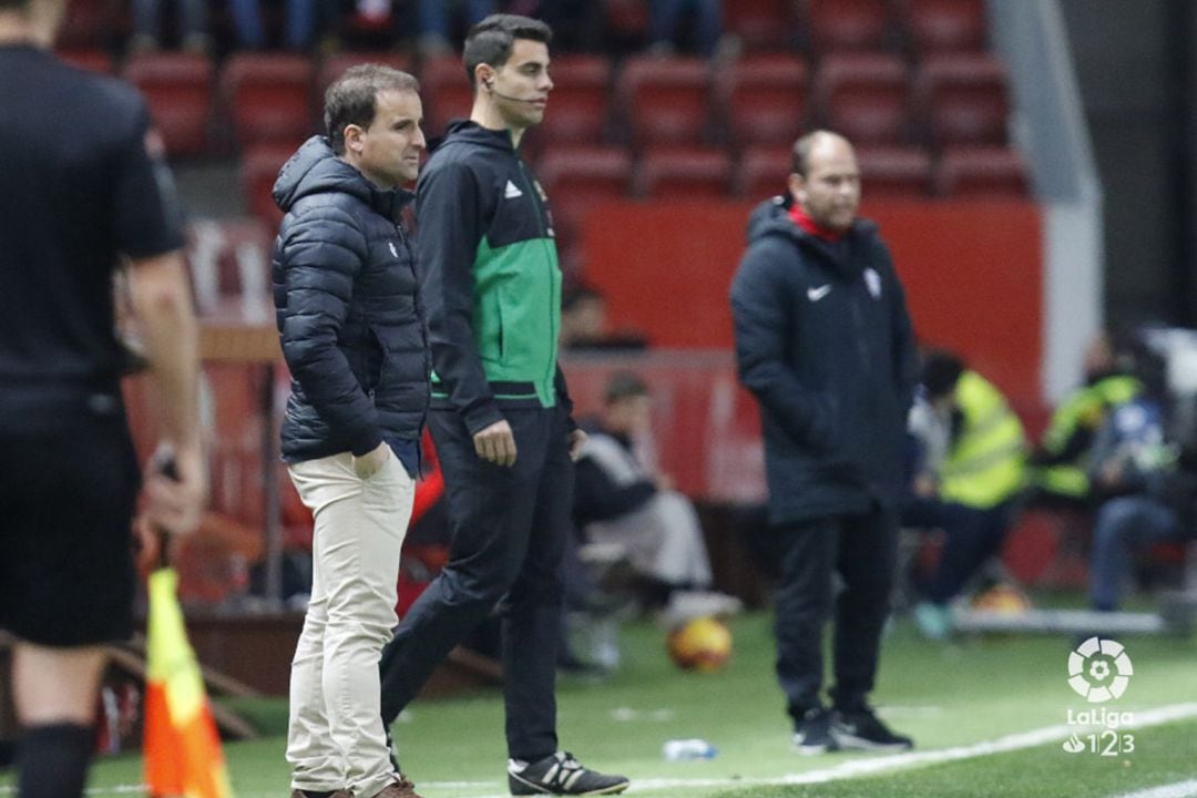 Jagoba Arrasate, durante el Sporting-Osasuna de la pasada jornada.