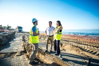 Visita a las obras de limpieza del colector de La Víbora