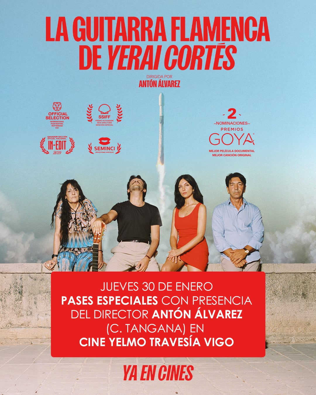 Cartel de la presentación en Vigo del documental de C. Tangana.