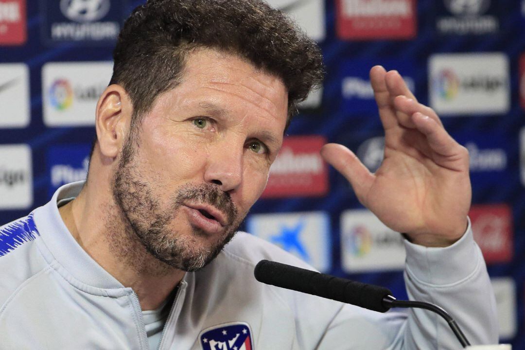 Diego Pablo Simeone, en una rueda de prensa.