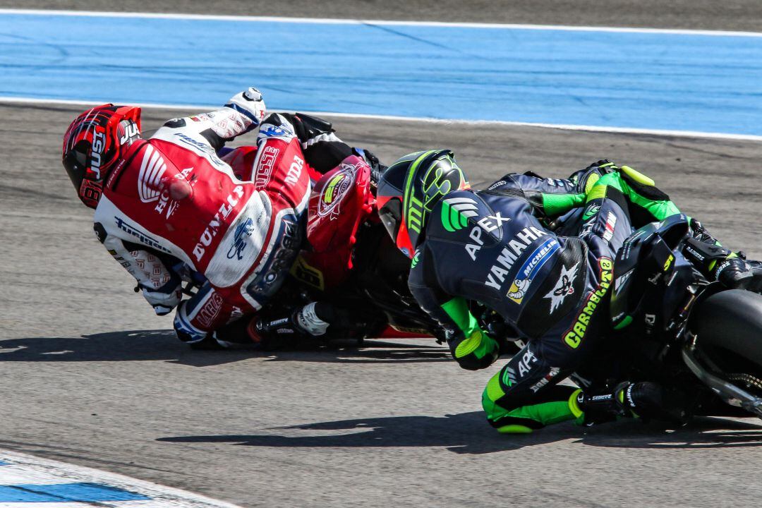 Carmelo Morales y Jordi Torres el domingo durante la carrera