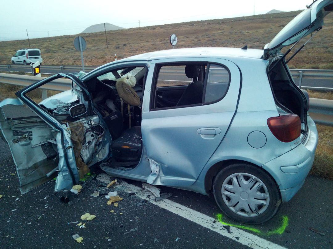 Uno de los vehículos siniestrados.