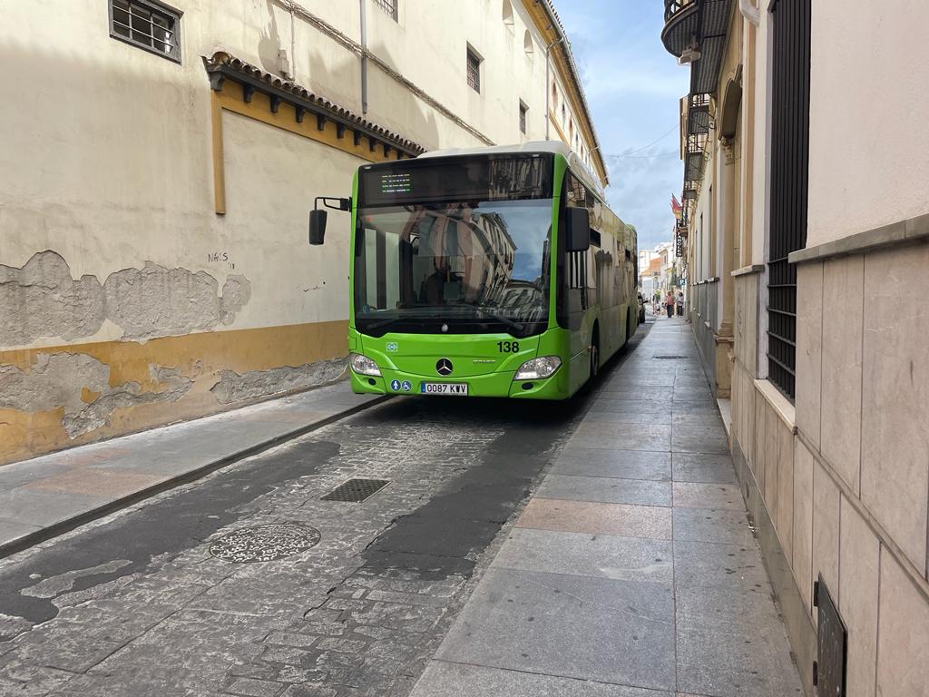 Vecinos denuncian las molestias que les ocasiona el paso continuo de vehículos pesados por esta estrecha calle del centro de Córdoba