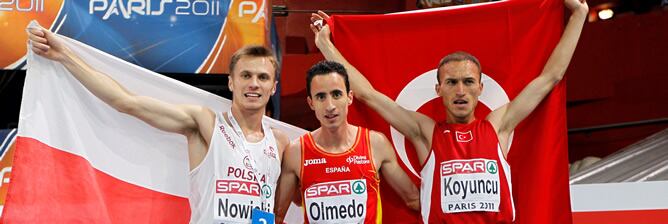 Manuel Olmedo se ha proclamado en París campeón de Europa de 1.500 en pista cubierta