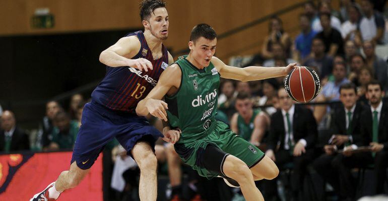 Imagen del partido del Barcelona de la Liga ACB ante el Joventut